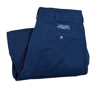 Vintage Polo Ralph Lauren Classic Polo Chino Pleated‎ Front Shorts Navy Blue 34*